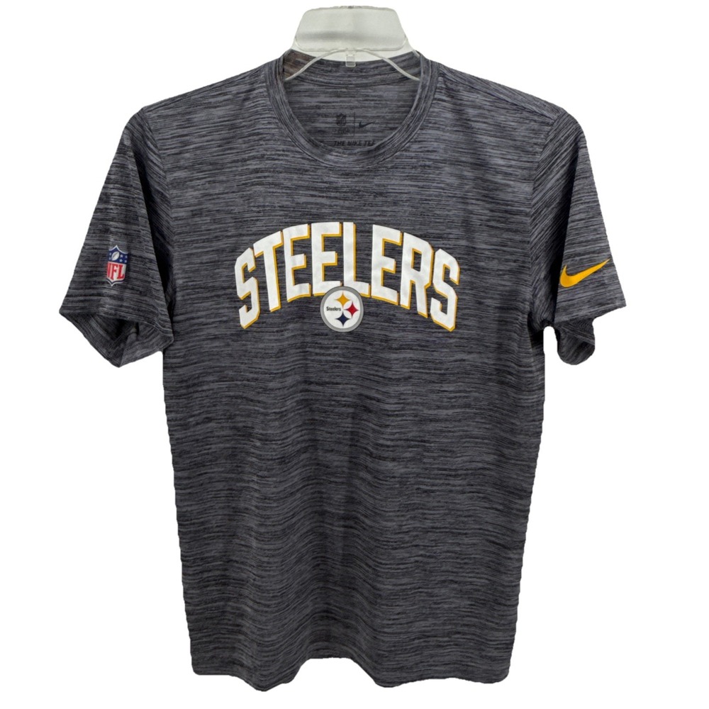 Nike Pittsburgh Steelers Charcoal‎ Dri-Fit 100% Polyster Men's Shirt Medium